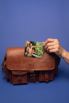 La sacoche Sacoche en cuir, photographie 4 octobre 1996 